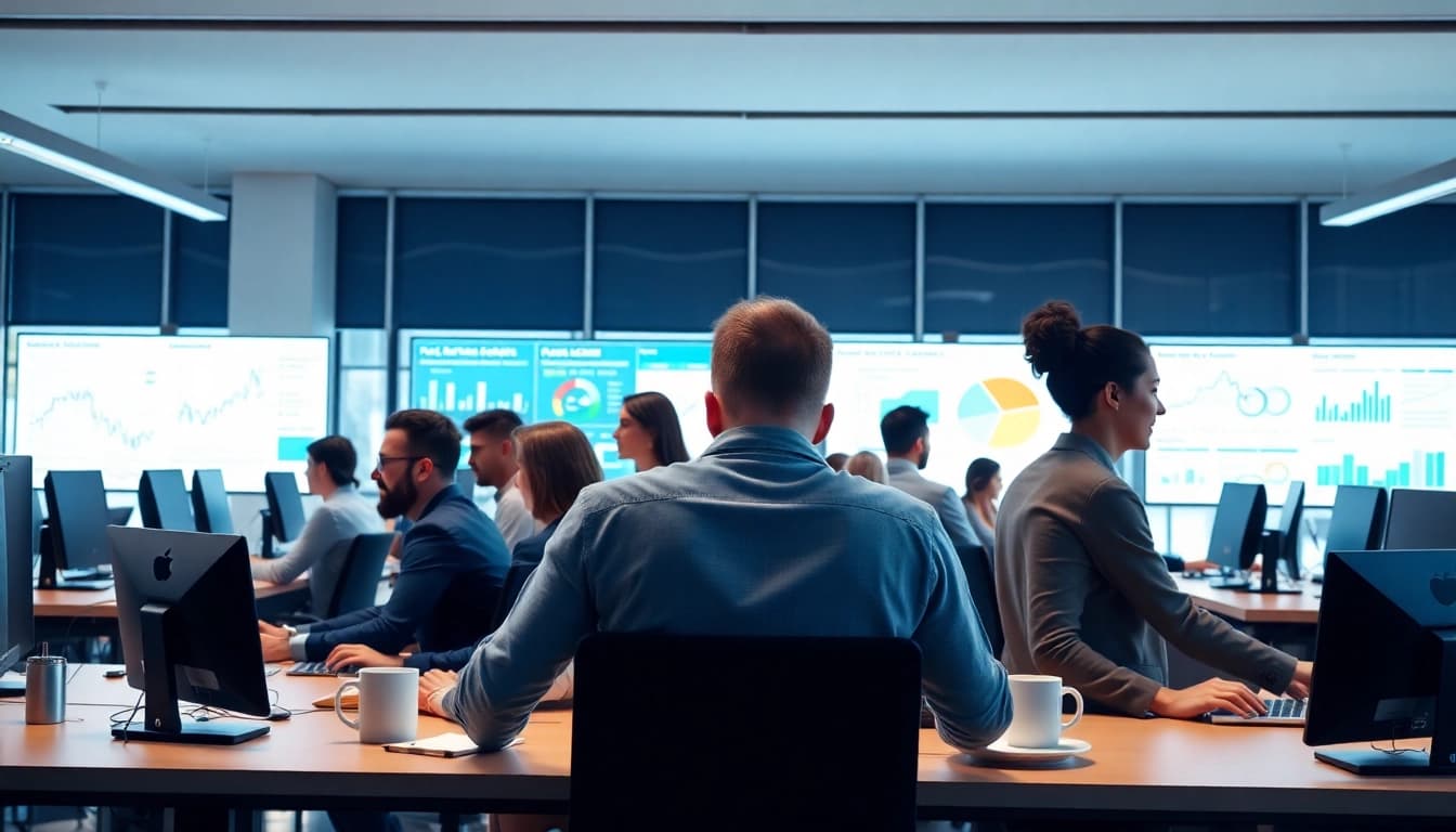 Efficient teamwork among diverse IT specialists at msp companies near me office.