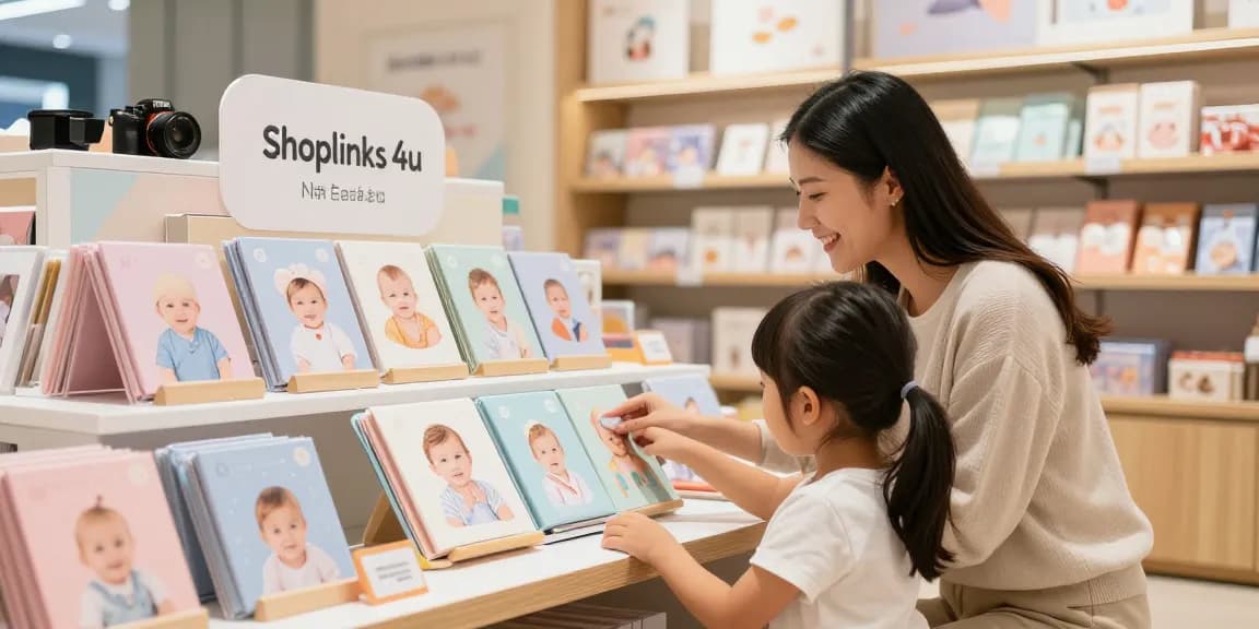 Parent and child joyfully exploring unique gift ideas at Shoplinks 4u.