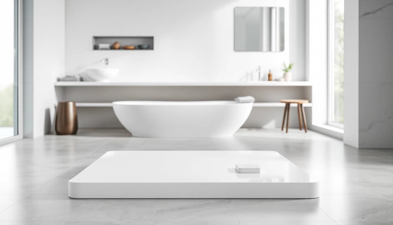 Showcasing a stylish 800 x 800 shower base in an elegant bathroom setting with modern design.