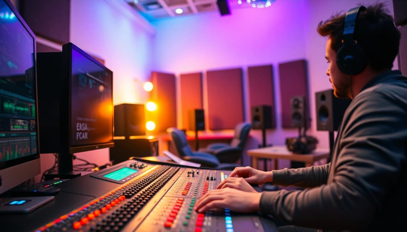 Enhance your sound with expert online mastering process in a professional audio studio.