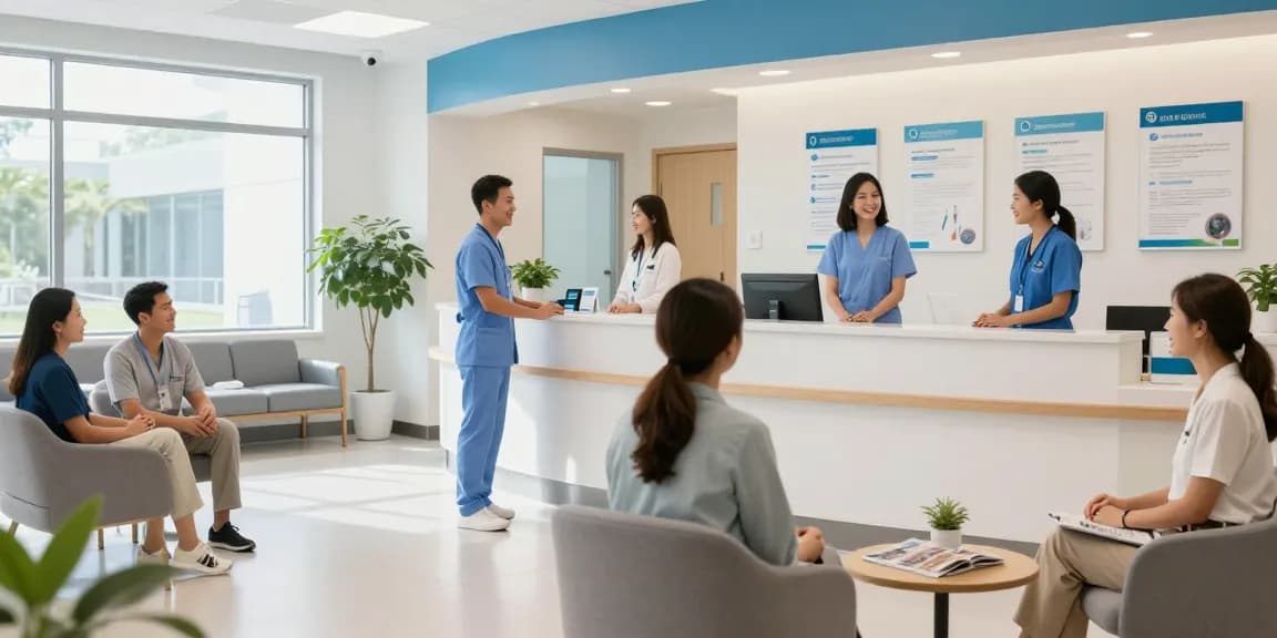Luck8 reliable medical services promoting patient care at a health clinic.
