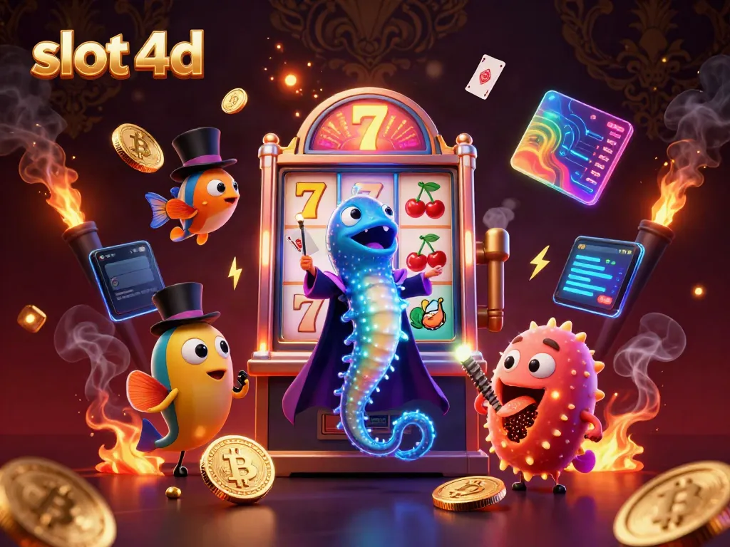 Engage in thrilling slot 4d action with vibrant characters and dynamic magic in a casino environment.