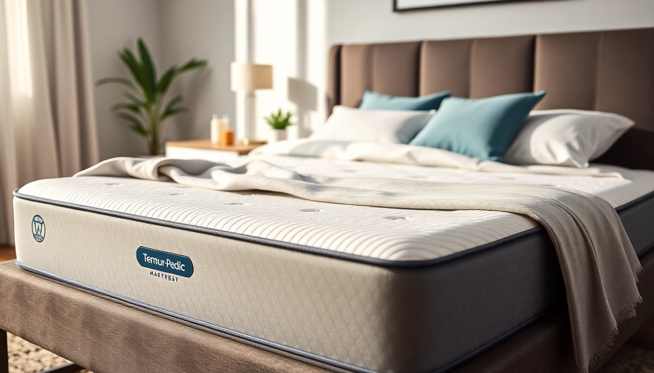 Experience the comfort of a Tempur-Pedic Adapt mattress in a serene bedroom setting.
