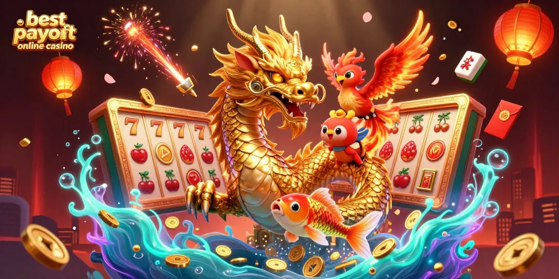 Experience the best payout online casino with a vibrant scene of luck and winning potential.