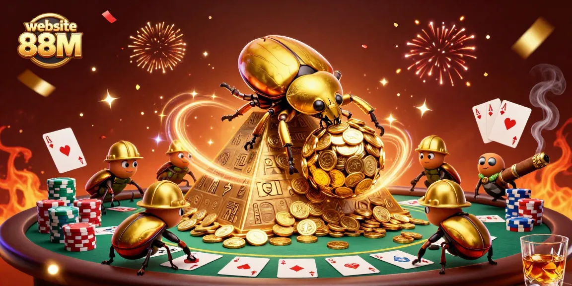 Experience casino excitement with games on the website 88M featuring golden beetles and dynamic poker elements.