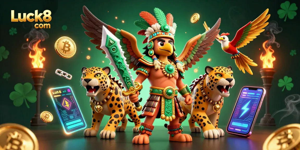 Engage with Luck8 com for thrilling online casino experiences featuring vibrant 3D characters and neon elements.